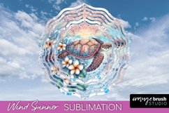 Sea Animals Wind Spinner - Summer Wind Spinner Sublimation Product Image 1