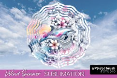 Sea Animals Wind Spinner - Summer Wind Spinner Sublimation Product Image 1