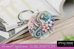 Sea Animals Keychain - Summer Keychain Sublimation Design Product Image 1