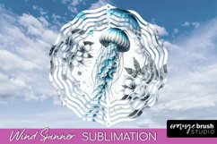 Sea Animals Wind Spinner - Summer Wind Spinner Sublimation Product Image 1
