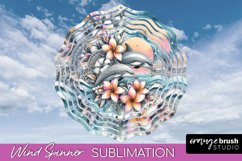 Sea Animals Wind Spinner - Summer Wind Spinner Sublimation Product Image 1