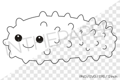 Sea Cucumber Outline Coloring Clipart SVG EPS PNG Animal Product Image 1