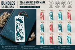 Sea Animals Bookmark Paper Cut BUNDLES 12 Product Image 1