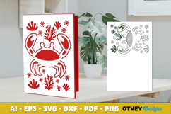 Sea Animals Card Cover Papercut Product Image 1