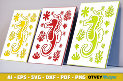 Sea Animals Card Cover Papercut Product Image 2