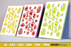 Sea Animals Card Cover Papercut Product Image 2