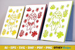 Sea Animals Card Cover Papercut Product Image 1