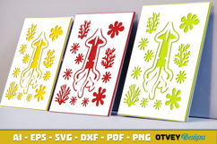 Sea Animals Card Cover Papercut Product Image 3