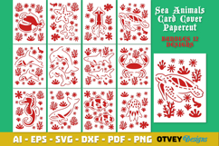 Sea Animals Card Cover Papercut BUNDLES Product Image 1