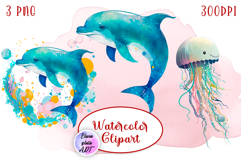 Sea Animals Clipart, Under the sea Product Image 1