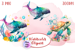 Sea Animals Clipart, Under the sea Product Image 1