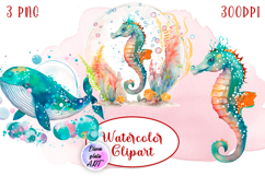 Sea Animals Clipart, Under the sea Product Image 1