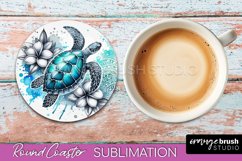 Sea Animals Coaster Sublimation - Beach Round Coaster Bundle