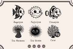 Cute Sea Animals SVG Bundle | 28 Animal Files - PNG &amp; SVG Product Image 4