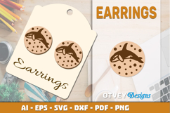 Lasercut Wooden Earrings Sea Animals Product Image 1