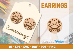 Lasercut Wooden Earrings Sea Animals Product Image 1