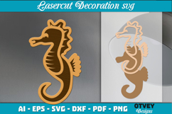 Sea Animals Lasercut Decoration SVG Product Image 1
