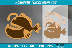 Sea Animals Lasercut Decoration SVG Product Image 1