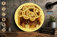 Clown Fish Sea Animals Mandala 3D Layered Lasercut Product Image 2