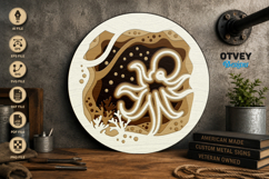 Octopus Sea Animals Mandala 3D Layered Lasercut Product Image 2
