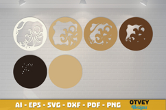 Octopus Sea Animals Mandala 3D Layered Lasercut Product Image 3