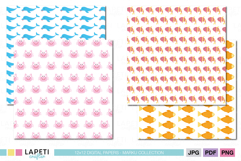 sea animals scrapbook paper