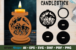 Sea Animals Scene Candlestick Lasercut Product Image 1