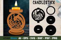 Sea Animals Scene Candlestick Lasercut Product Image 1