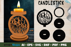 Sea Animals Scene Candlestick Lasercut Product Image 1