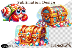 Watercolor baby crab clipart. Cute crab illustrations Product Image 1