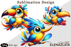 Watercolor hummingbird bird clipart, hand drawn Product Image 1