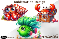 Sea Animals Clipart - Sea Animals Png Product Image 1