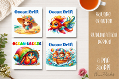 Beach Coaster Sublimation. Sea Coaster Design Product Image 1