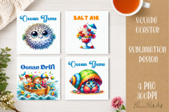 Beach Coaster Sublimation. Sea Coaster Design Product Image 1