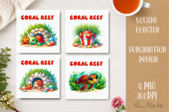 Beach Coaster Sublimation. Sea Coaster Design Product Image 1
