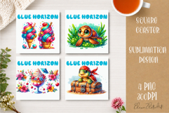 Beach Coaster Sublimation. Sea Coaster Design Product Image 1