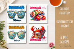 Beach Coaster Sublimation. Sea Coaster Design Product Image 1