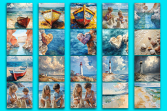 Sea Square Coaster Sublimation Design BUNDLE Product Image 4