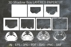 Sea Animals Mandala 3D Shadow Box Layered Papercut Bundle Product Image 3
