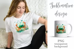 Sea crab Sublimation PNG Design, Ocean Life Product Image 1