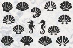 Seahorses and Sea shells Bundle SVG Product Image 1