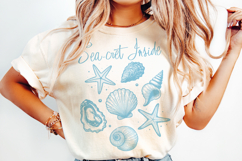 Summer Coastal Line Art Clipart | SVG &amp; PNG |Summer BUNDLE Product Image 2