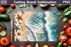 Sea Wave Cutting Board | Beach Glasses Cutting Board Product Image 1