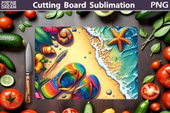 Sea Wave Cutting Board | Beach Glasses Cutting Board Product Image 1
