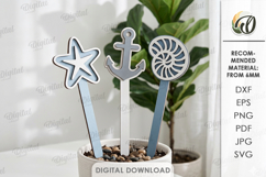 Sea Decors Bundle Laser Cut. Home Decor SVG Product Image 9