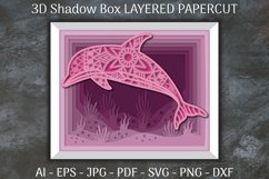 Sea Animals Mandala 3D Shadow Box Layered Papercut Bundle Product Image 5