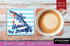 Sea Fish Nautical Square Coaster Sea Quotes Coaster PNG Product Image 1