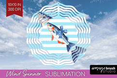 Sea Fish Nautical Wind Spinner Sublimation PNG Sea Quotes Product Image 1