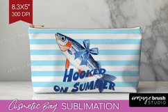Sea Fish Nautical Cosmetic Bag Sea Quotes Makeup Bag PNG Product Image 1