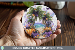 GorgeousSea Halloween Round Coaster design.